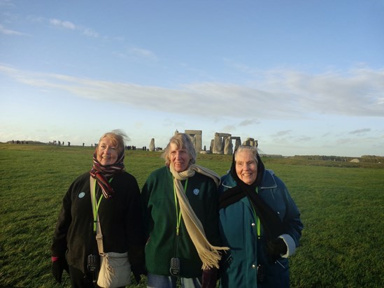A windy day at Stonehenge.
