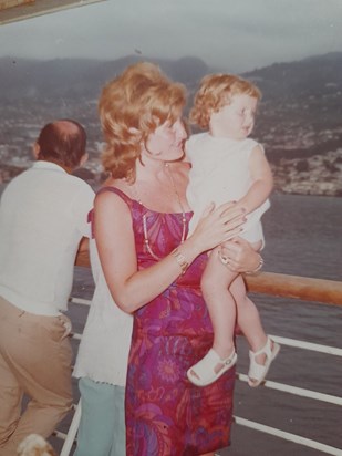 Lorraine & Stacey cruising @1973