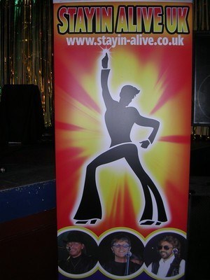 Fundraising Evening 6 May 2011. "Stayin Alive" tribute band poster