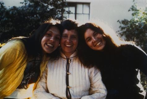 Palo Alto, CA 1972 - Carmel (right) with mother Mary (center) and sister Carol (left)