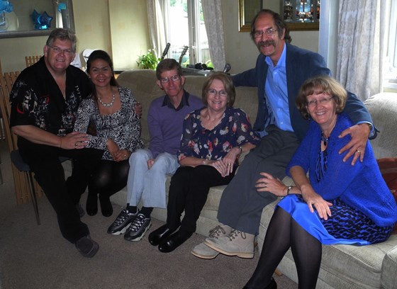 Simon, Winnie, Nigel, Jenny, NICK and Joy. Brothers and wives. 2012 for Simon's 60th.