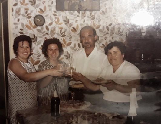 Maria with family in Italy, Concetta, brother in-law and Rosalea