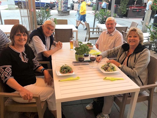 Keith & Wendy & Mike & Vera -  Katowice, Poland. One of our great badminton trips with 'the badminton gang'. So glad we had that time together, Lots of love, Vera xxx