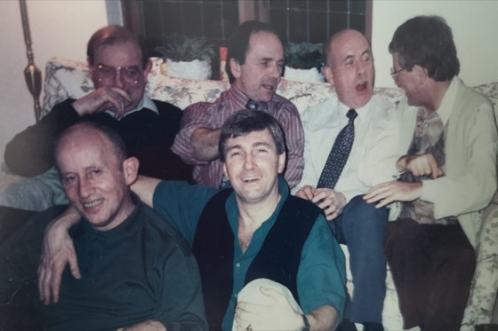 New Year January 1995. Keith with old friends. 