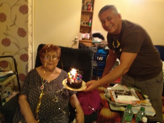 Mum on her birthday August 27 2012