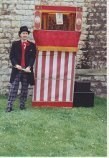 David ready to do his Punch & Judy Show