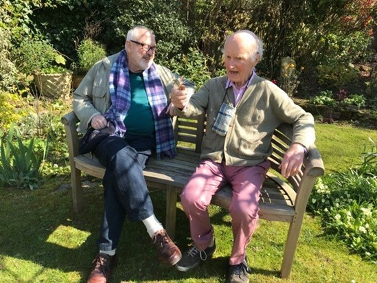 Bill & Humphrey 61 years later, taken in 2019 by Margaret (Cory)