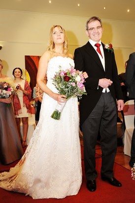 Walking Holly down the aisle February 2012