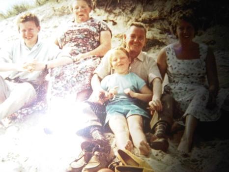 my dad with his mum sister shelia brother in law dick and niece beverly