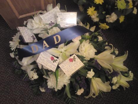 Dad flowers us (me pen  and all the grandkids)