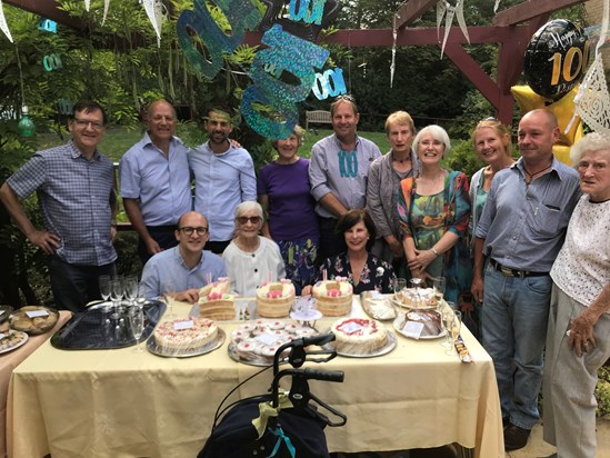 100th birthday party with family and friends