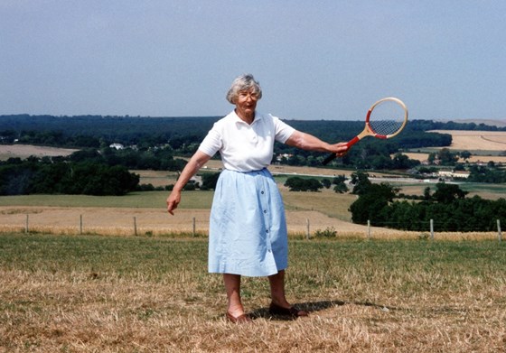 Playing tennis on the South Downs