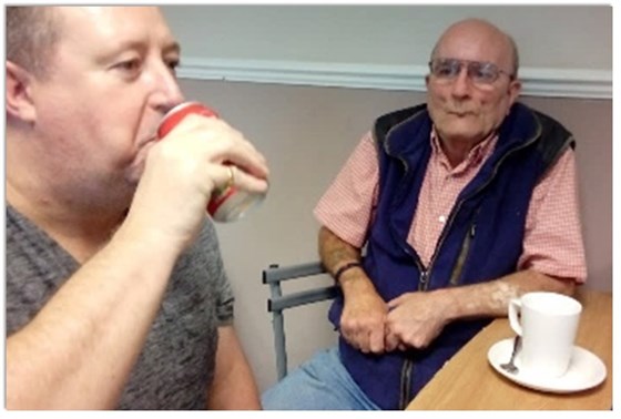 break for lunch at the alotment group 2017  mark and george  swale your way