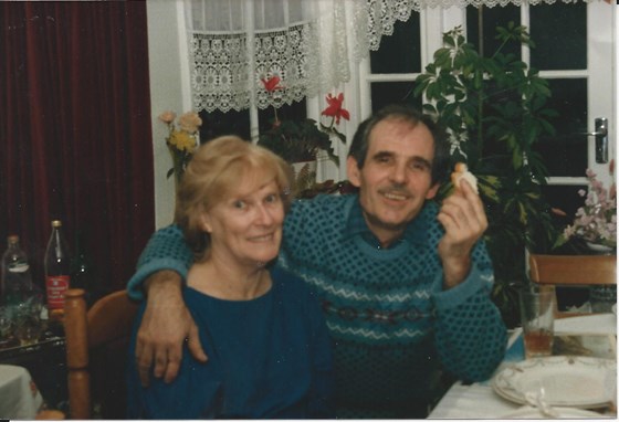 Joyce with Marica's father, Stan