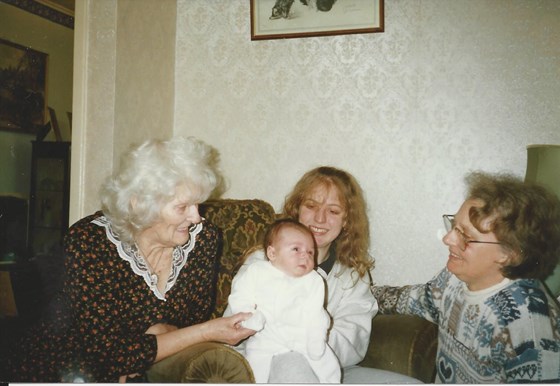 Joyce with Elaine, Heidi and baby Sophie 'Four Generations'