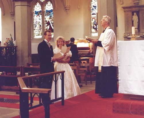 Claire & Jon wedding day 2 Oct 1993