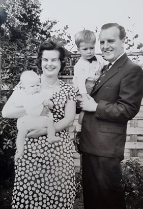 The young happy family, early 1964 - Jem, Mary, Tim, Derek (L-R)