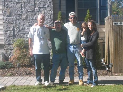 Grandpa Norm, Uncle Frankie, Mike, Christian and Paddy in Long Island
