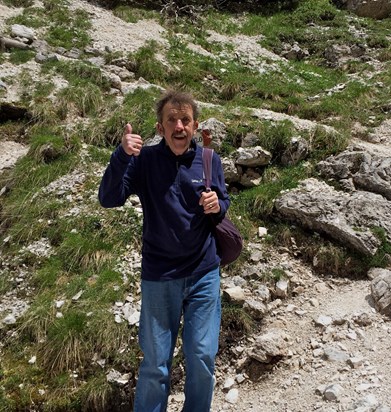Chris in The Dolomites
