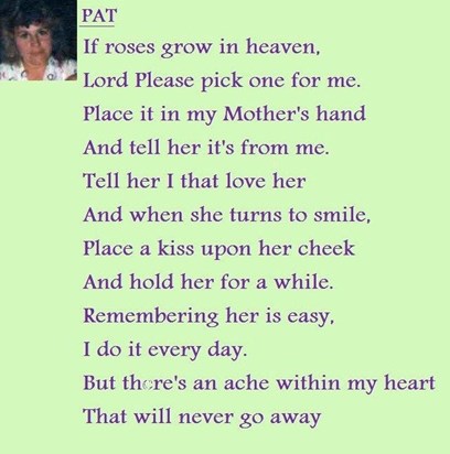 poem for me mam love and miss u so much.xxxx