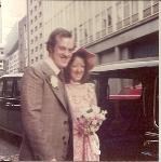 On our wedding day 8 February 1975.