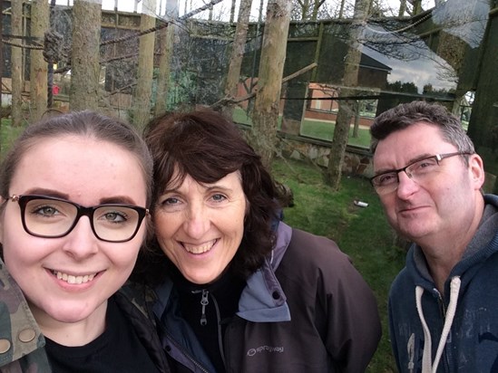 Chris at Twycross Zoo with Sharon & Charlotte