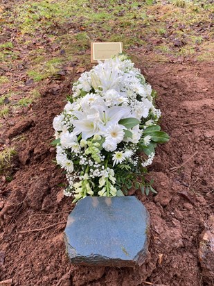 Mum and Dad’s final resting place together. Rest in peace George and Margaret Harlington. 