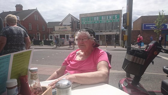 Mum in sunny Mablethorpe 