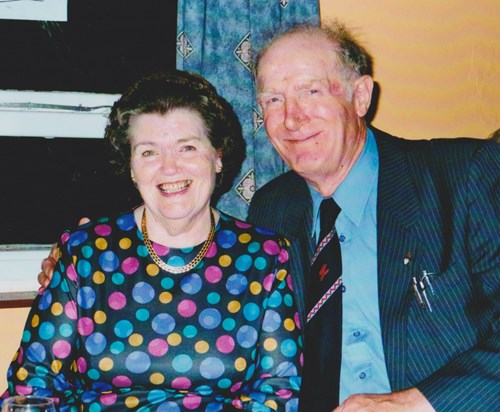 Maud with Roy her husband at his 70th birthday celebrations 