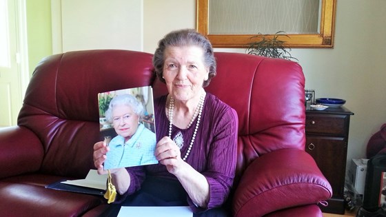 Mum receiving letter from the Queen to congratulate her on her 60th wedding anniversary 2014