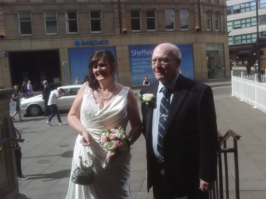 My wedding day Dad.So proud to have you by my side x x 