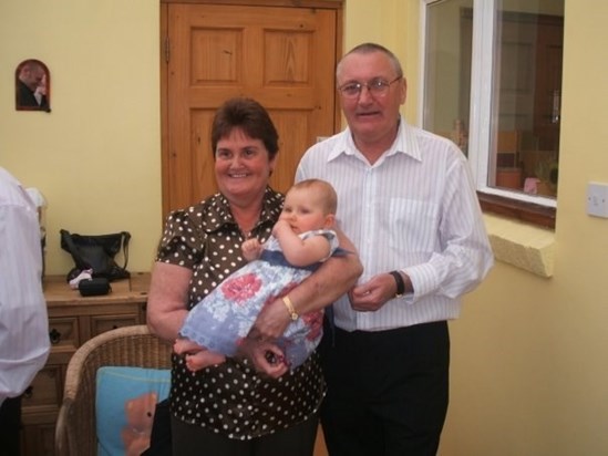 Proud Grandparents at the Christening