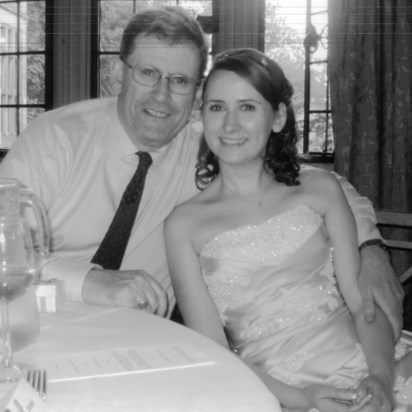 Alan with daughter Kathryn on her wedding day