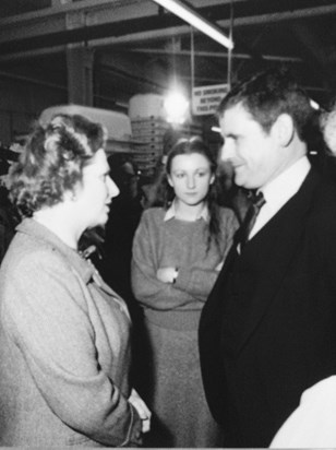 Alan meeting prime minister Margaret Thatcher