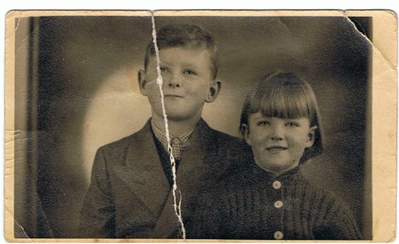 charlie and his beloved sister Pat 1950s