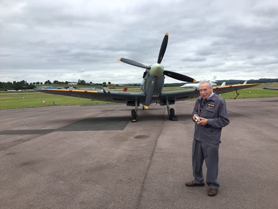 Vincent with Spitfire at Project Propeller