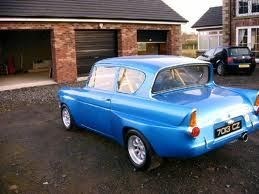 Vague memories of Cosworth Anglia, driven by Ian to ??