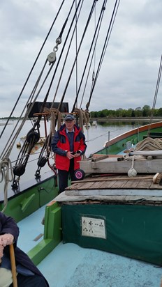 A 70th birthday present:  a day on a sailing barge