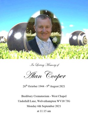 Alan Cooper - Order of service Page 1