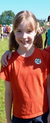 So proud to have won first place in her P3 Sports Day race!