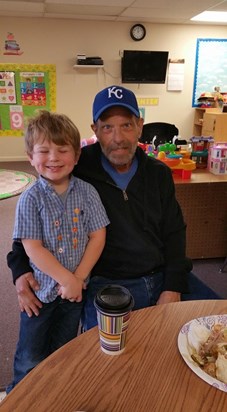 Dad and his Grandson Luke Thanksgiving School Event 2015