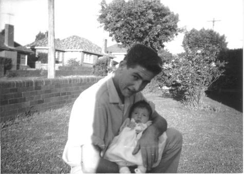 Father Robert Melchior With baby son Mark.1962. both in heaven now.
