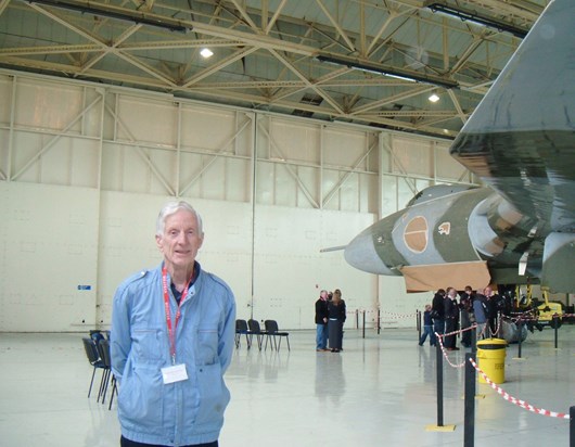 Basil showing us around the last flying Vulcan at Finningley 