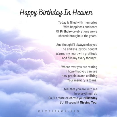 happy birthday in heaven 6