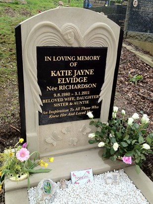 Katie's Angel Headstone 8.4.2012