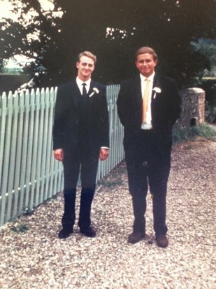 Wedding day 22 August 1964 with best man Dyson