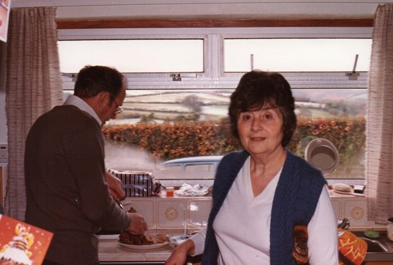 mum with Dad and Sunday Lunch