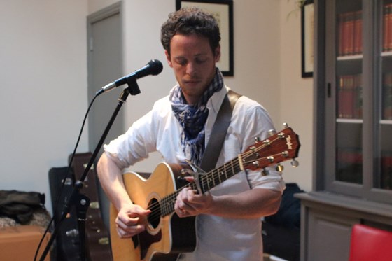 Jacob with his beloved guitar