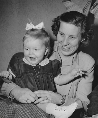 Birgitta with her mother Gunvor