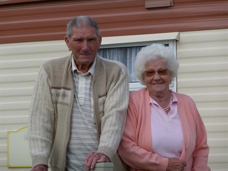 mam and dad at the caravan in Mablethorpe where we scattered both of their ashes 